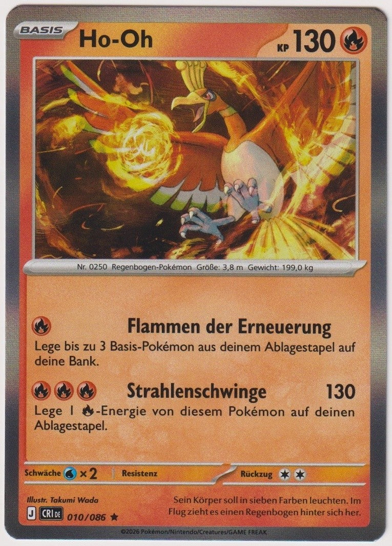 Pokemon TCG Ho Oh #10/086 Rare (R) Holo Deutsch 2026 – Bild 1
