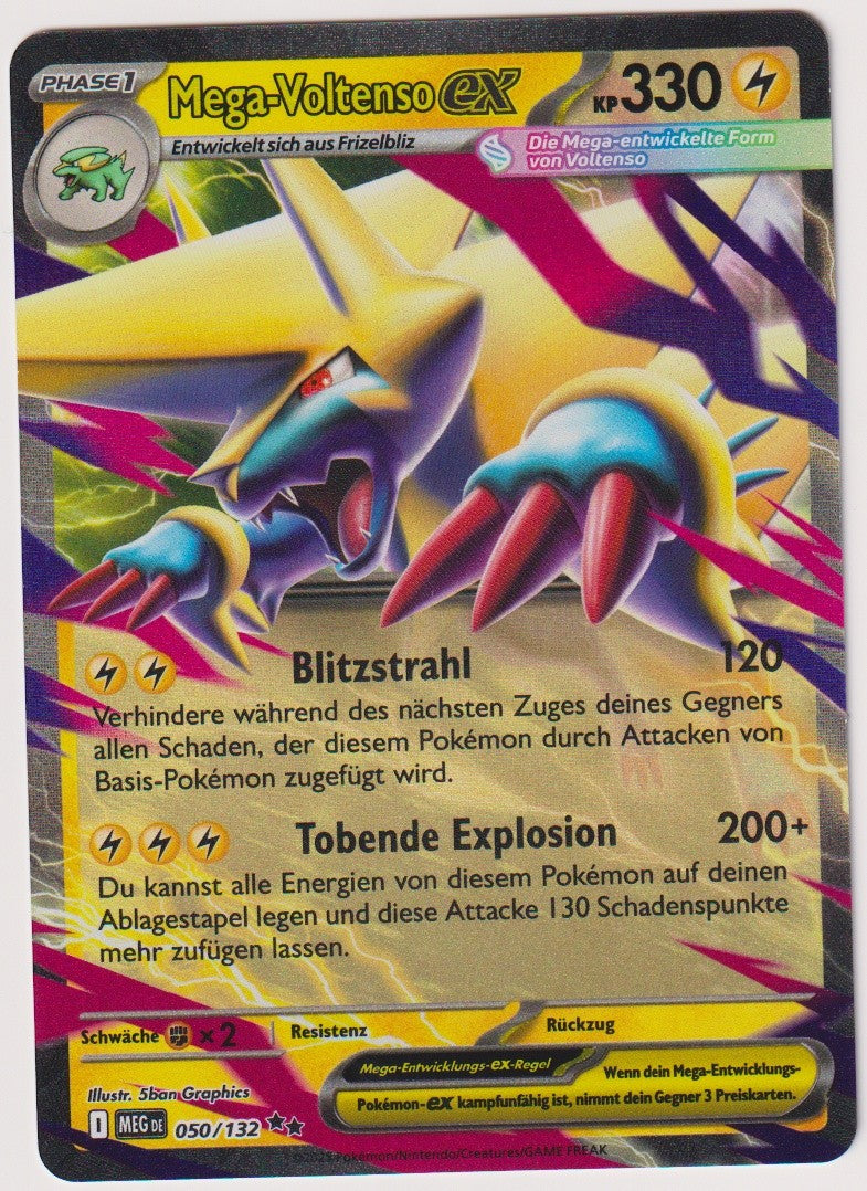 Pokemon TCG Manectric EX #50/132 Double Rare (RR) Holo Deutsch – Bild 1