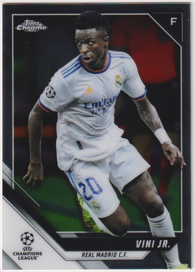 Topps Chrome 2020-21 Vini Jr. Real Madrid C.F. UEFA Champions League Parallel – Bild 1