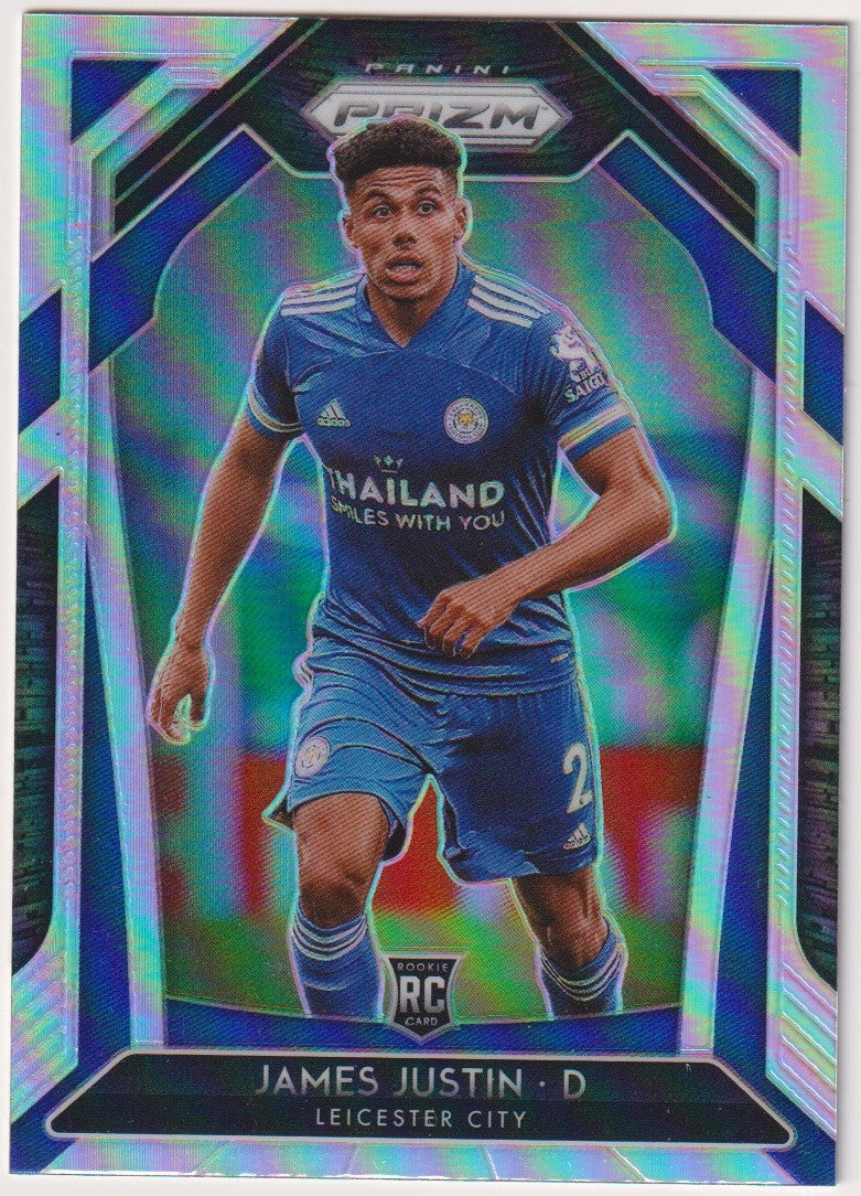Panini PRIZM PREMIER LEAGUE 2019-20 James Justin Rookie Leicester Parallel Refra – Bild 1