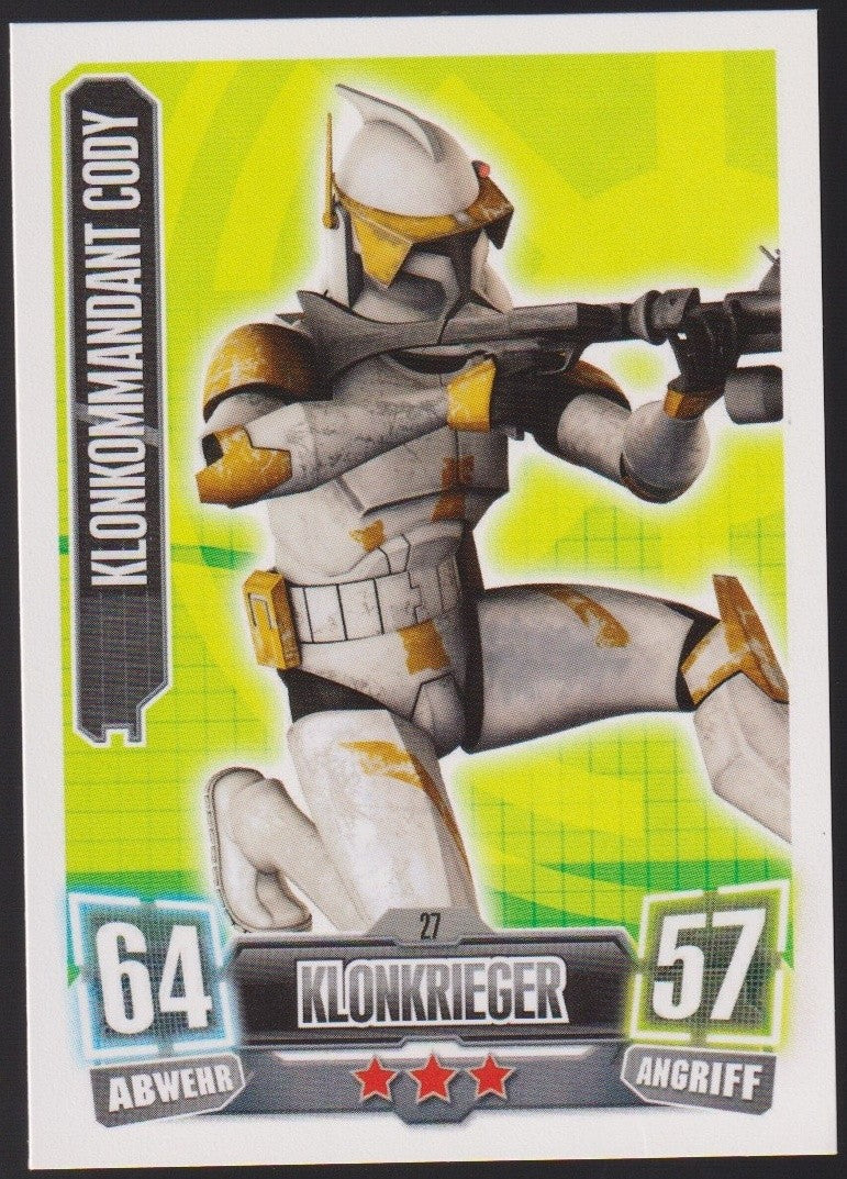 Topps Star Wars 2011 Klonkommandant Cody Republik TCG Rare #27 – Bild 1