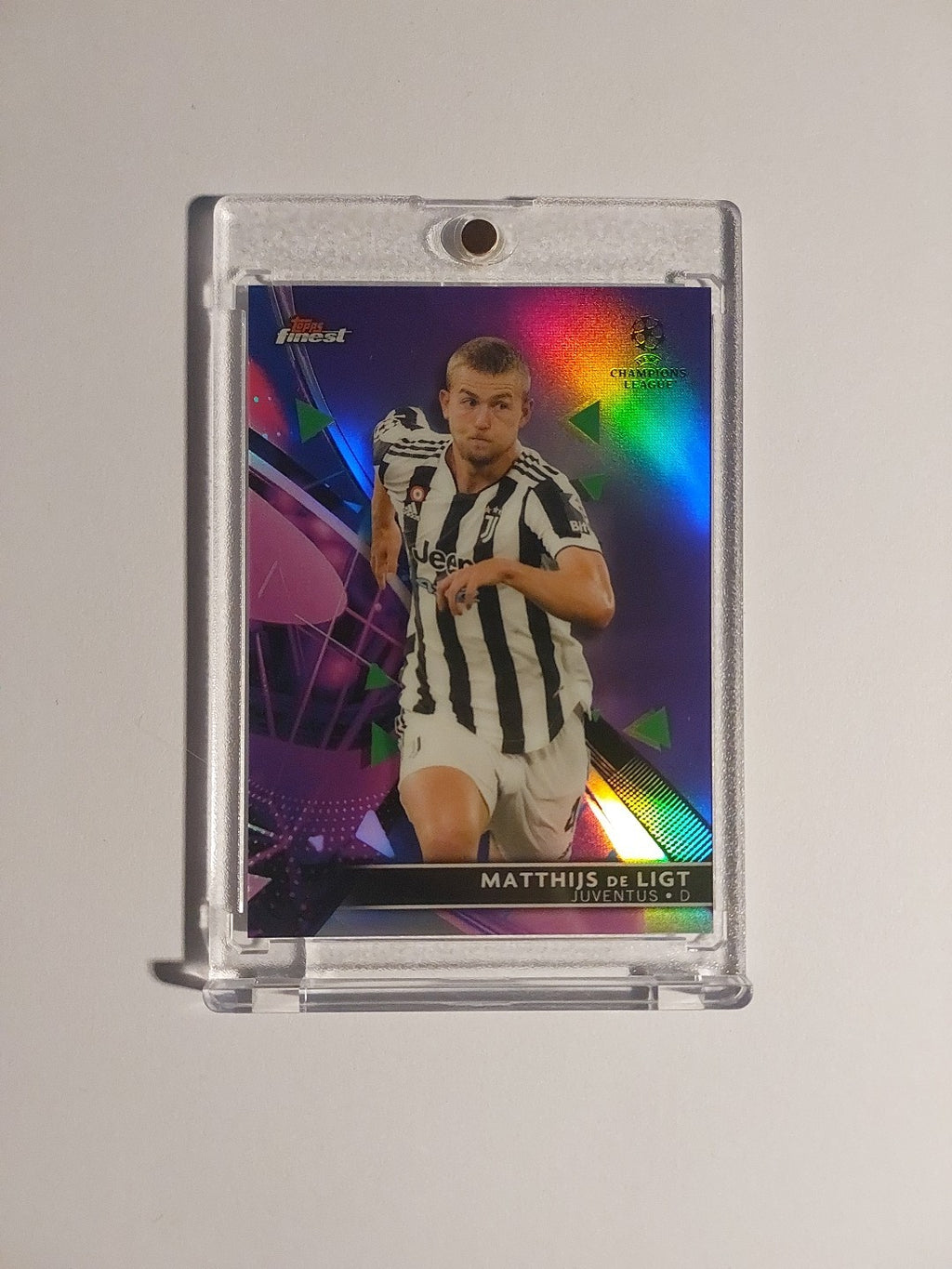 Topps Finest 2021-22 Matthijs De Ligt Juventus Turin Parallel 93/299 Refractor – Bild 1