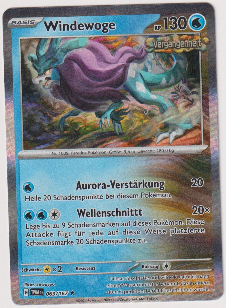 Pokemon TCG Walking Wake #63/167 Rare (R) Holo Deutsch 2024 – Bild 1