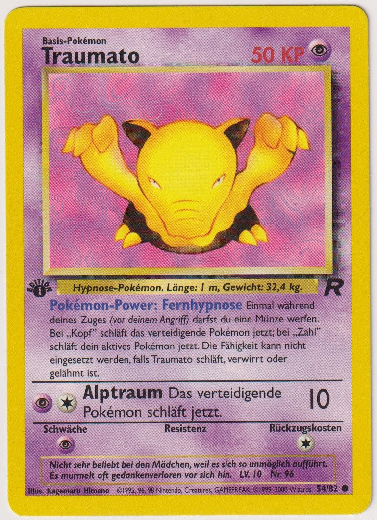 Pokemon TCG Drowzee #54/082 Common (C) Non-Holo Deutsch 2000 1st Edition – Bild 1