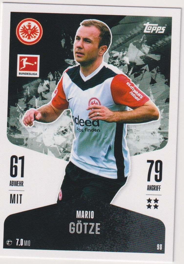 Topps Match Attax Trading Card Game 2024-25 Mario Götze Eintracht Frankfurt – Bild 1