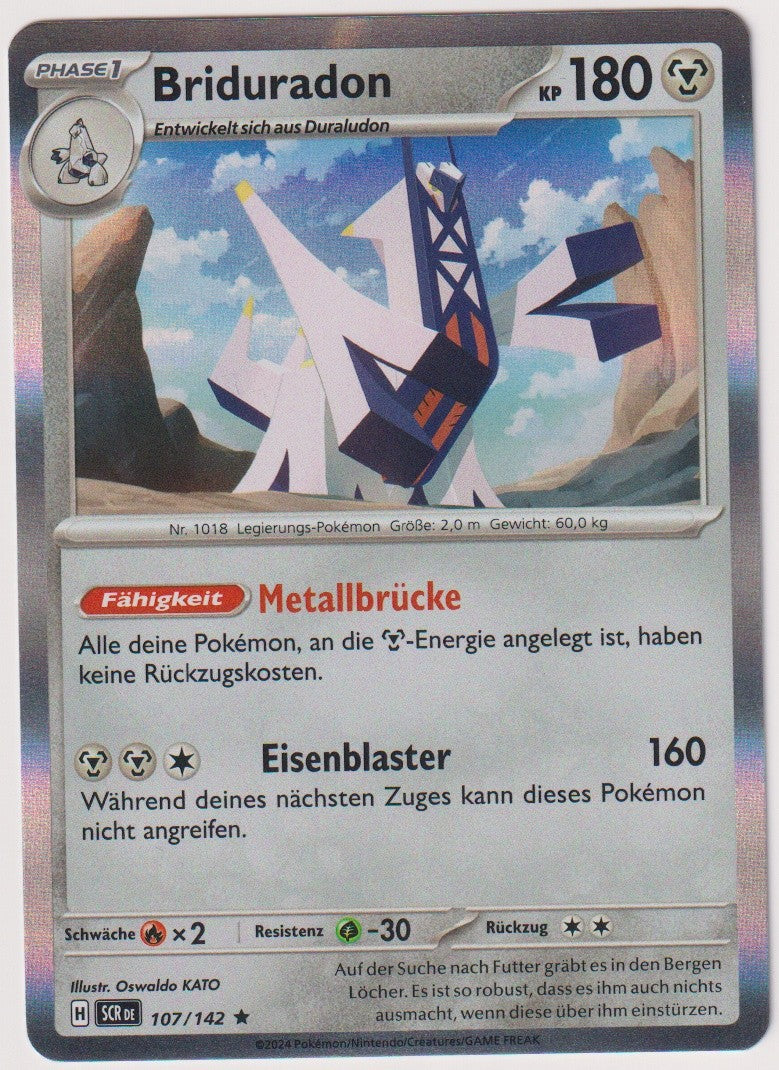 Pokemon TCG Archaludon #107/142 Rare (R) Holo Deutsch 2024 – Bild 1