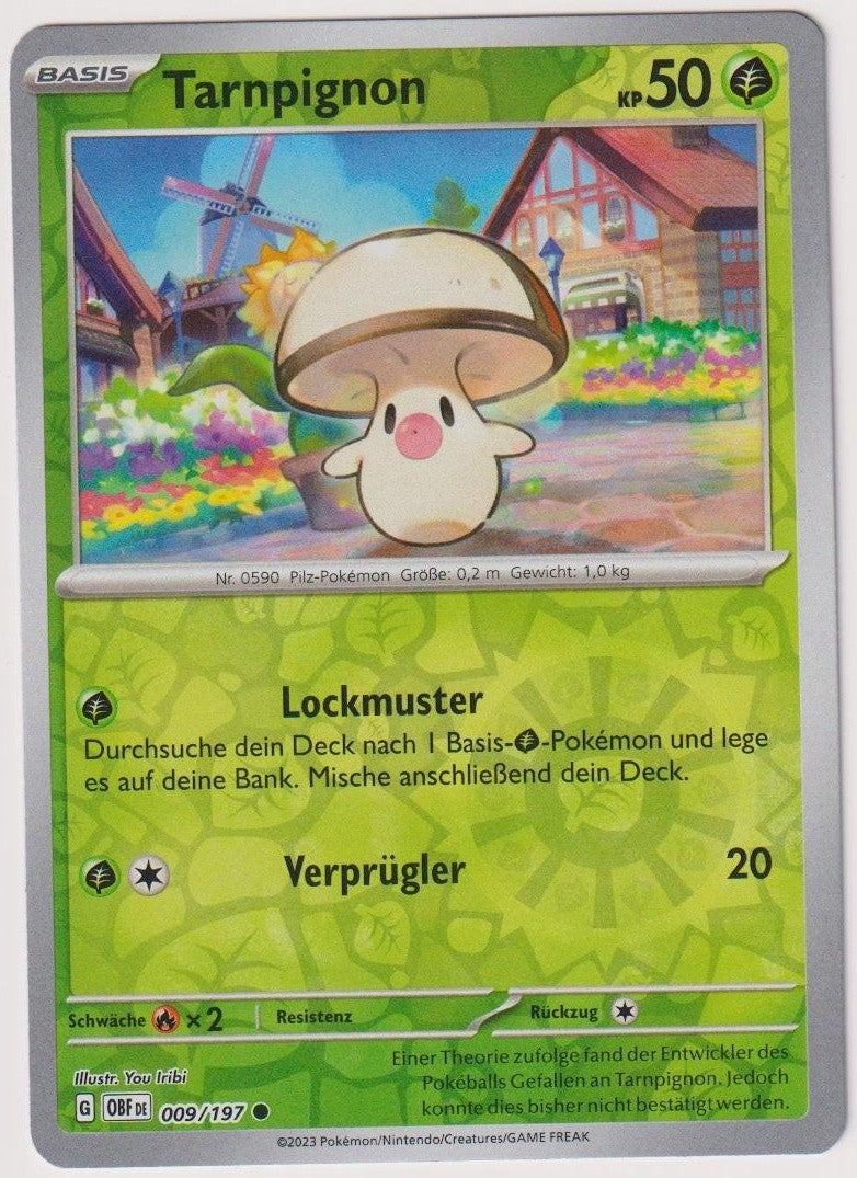 Pokemon TCG Foongus #9/197 Common (C) Reverse Holo Deutsch 2023 – Bild 1