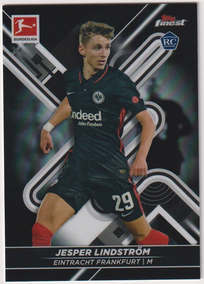 Topps Finest 2020-21 Jesper Lindström Rookie Eintracht Frankfurt Parallel – Bild 1