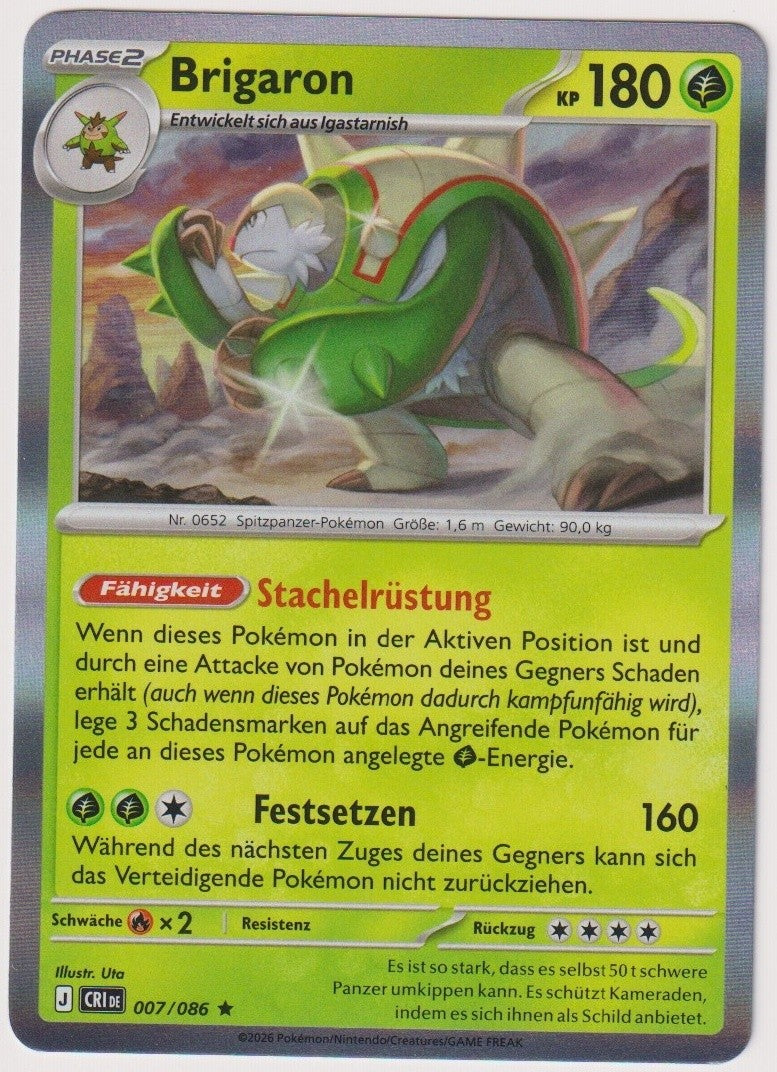 Pokemon TCG Chesnaught #7/086 Rare (R) Holo Deutsch 2026 – Bild 1
