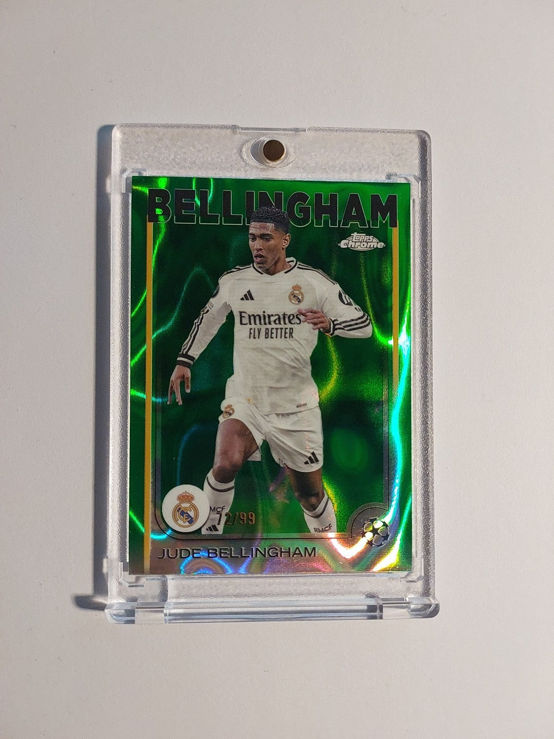 Topps UCC Flagship 2024-25 Jude Bellingham Real Madrid Parallel 72/99 Refractor – Bild 1