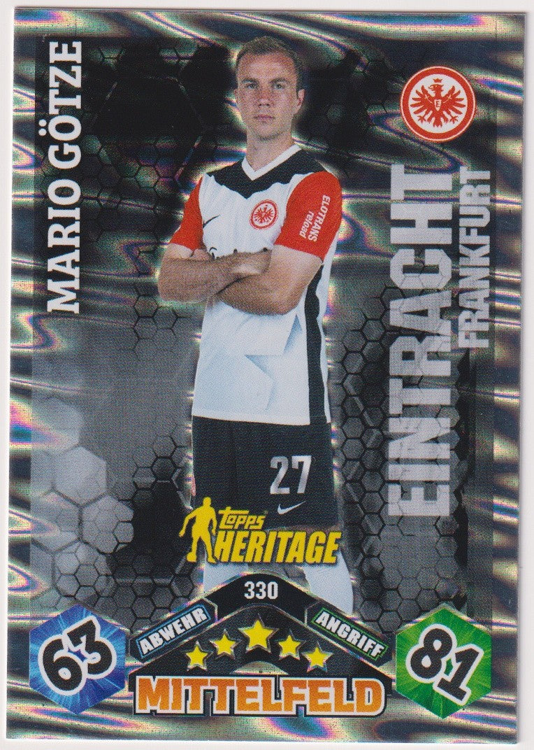 Topps Match Attax 2024-25 Mario Götze Eintracht Frankfurt Heritage Parallel Rare – Bild 1