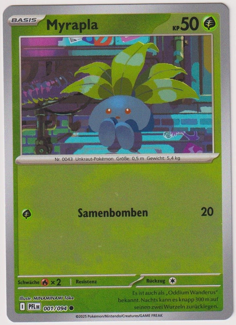 Pokemon TCG Oddish #1/094 Common (C) Reverse Holo Deutsch 2025 – Bild 1