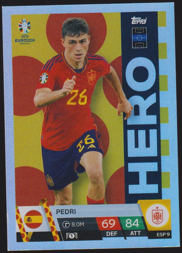 Topps Match Attax 2023-24 Pedri Spanien Parallel Rare – Bild 1