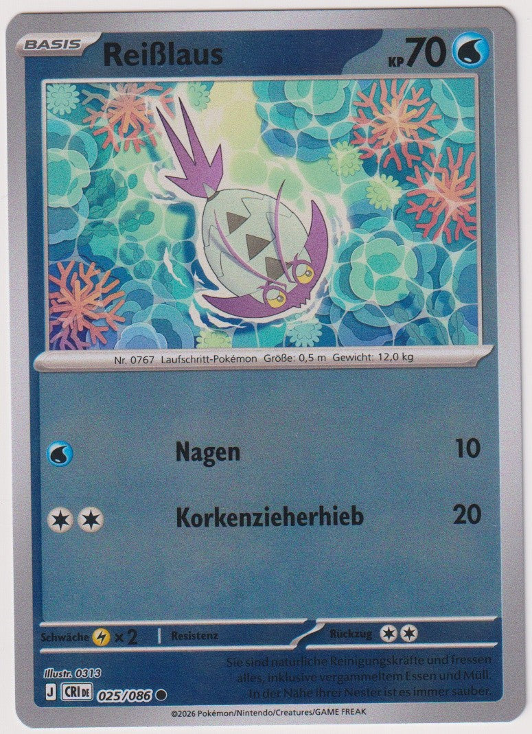 Pokemon TCG Wimpod #25/086 Common (C) Reverse Holo Deutsch 2026 – Bild 1