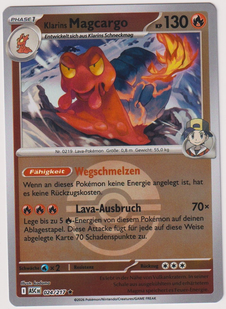 Pokemon TCG Magcargo #024/217 Rare (R) Reverse Holo Deutsch 2026 – Bild 1