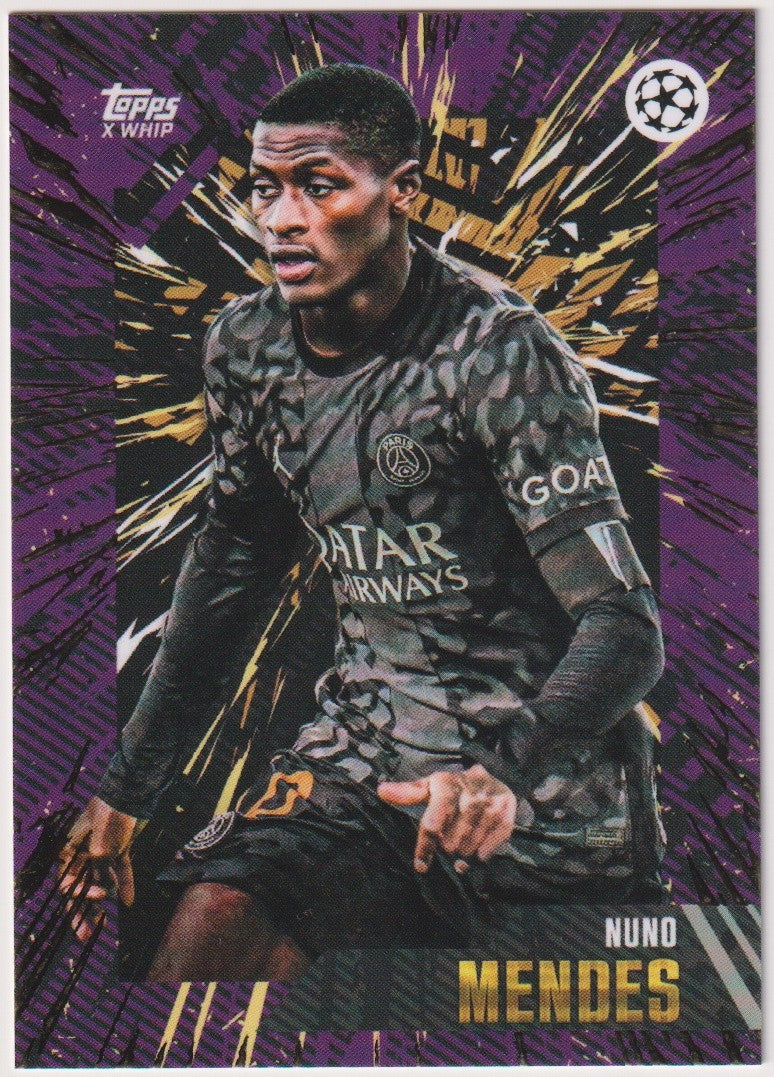Topps Champions League 2022-23 Nuno Mendes Paris Saint-Germain x Whip Parallel – Bild 1