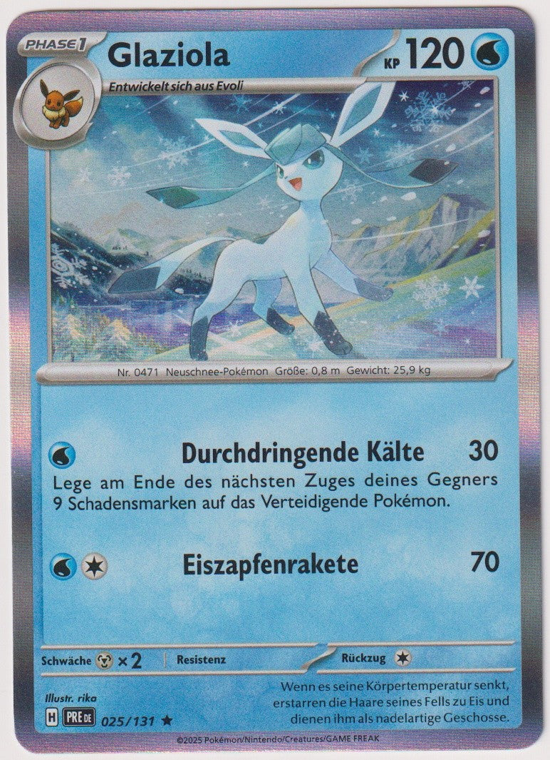 Pokemon TCG Glaceon #25/131 Rare (R) Holo Deutsch 2025 – Bild 1