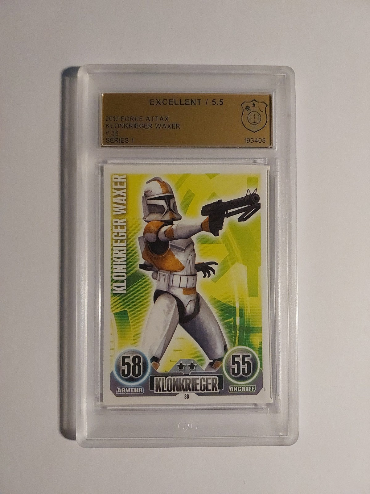 Topps Star Wars 2010 Klonkrieger Waxer Republik GSG 5.5 = PSA Vintage Rare – Bild 1