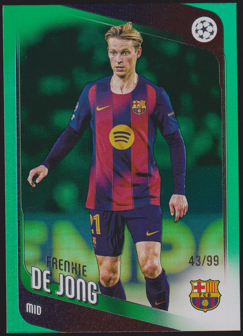 Topps Champions League 2025-26 Frenkie de Jong FC Barcelona Parallel 43/99 – Bild 1