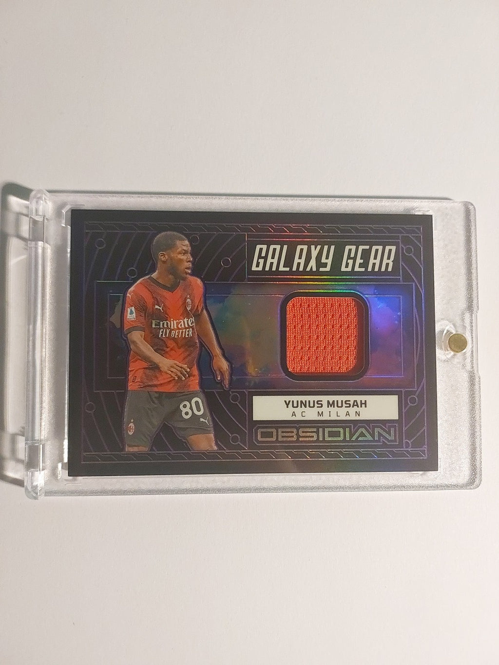 Panini Obsidian Soccer 23-24 Yunus Musah AC Mailand Patch Relic Parallel 24/50 – Bild 1