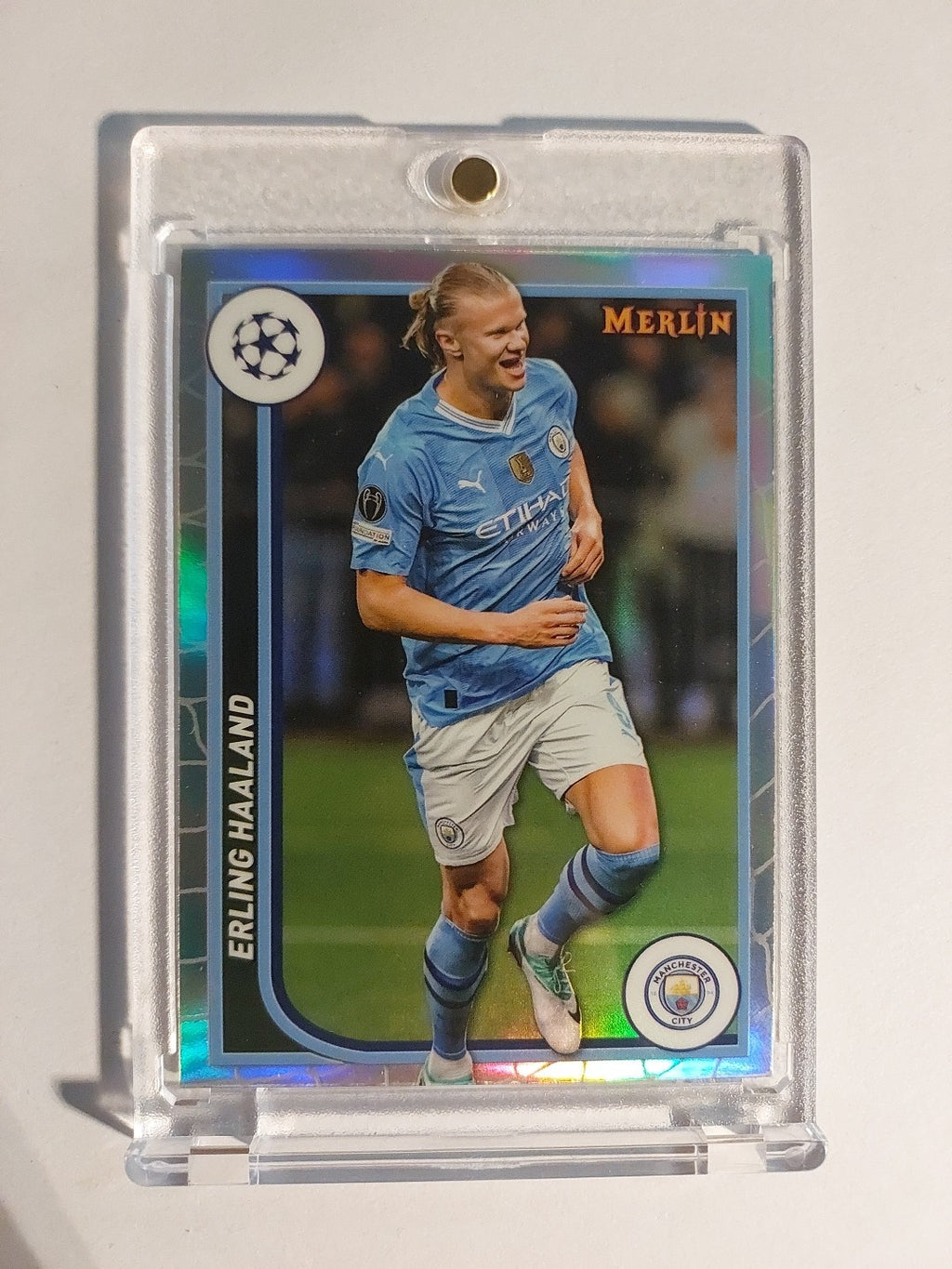 Topps Merlin 2023-24 Erling Haaland Manchester City Parallel Refractor Insert – Bild 1