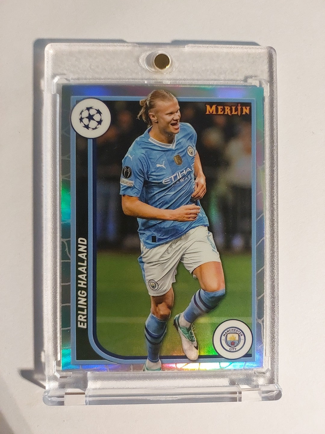 Topps Merlin 2023-24 Erling Haaland Manchester City Parallel Refractor Insert – Bild 1