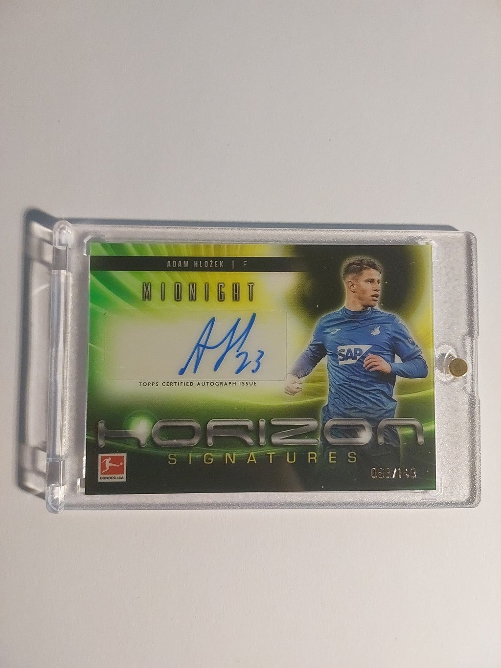Topps Midnight Bundesliga 2024-25 Adam Hlozek Hoffenheim Auto Numbered 63/149 – Bild 1