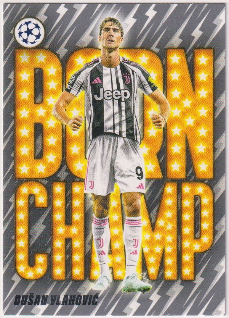 Topps Born Champ 2025-26 Dusan Vlahovic Juventus Parallel Rare Nr. BC-11 – Bild 1