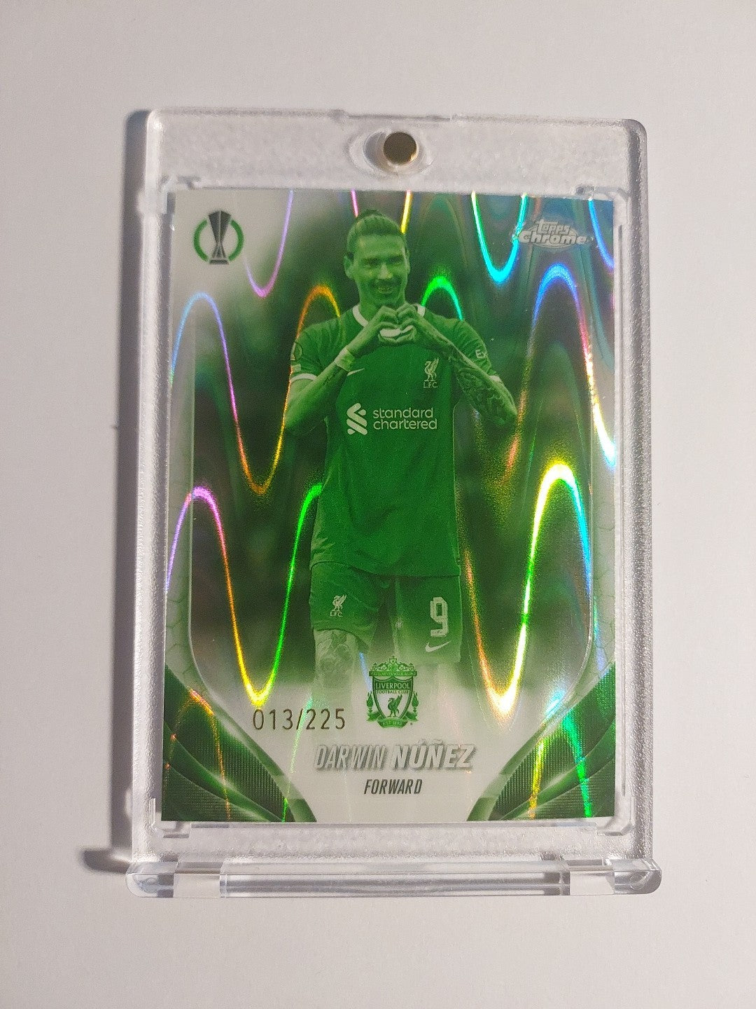 Topps UCC Chrome 23-24 Darwin Nunez Liverpool Numbered 13/225 Refractor Parallel – Bild 1