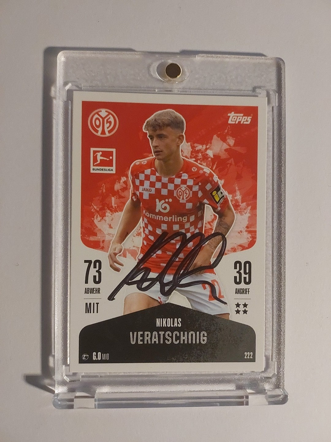 Topps Bundesliga 2024-25 Nikolas Veratschnig 1. FSV Mainz 05 (On Card Auto) – Bild 1