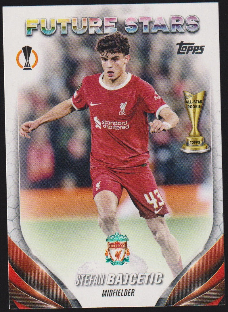 Topps 2023-24 Stefan Bajcetic Rookie Liverpool FC Parallel Rare – Bild 1