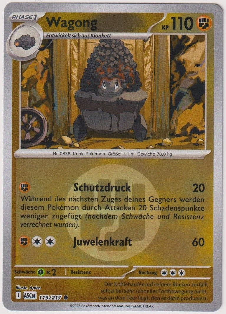 Pokemon TCG Carkol #119/217 Common (C) Reverse Holo Deutsch 2026 – Bild 1