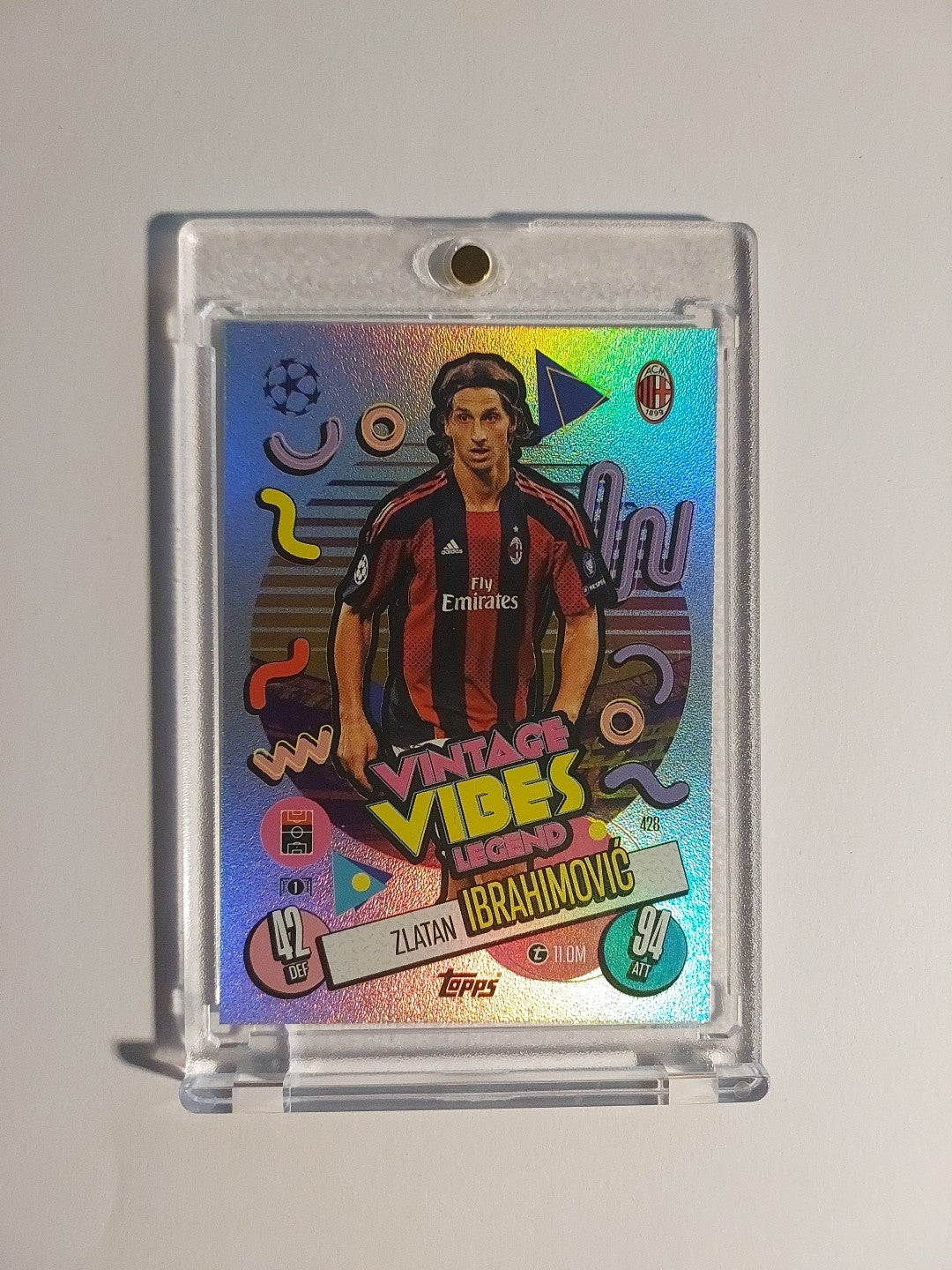 Topps Matchbattax 2024-25 Zlatan Ibrahimovic Ac Mailand Parallel Refractor Rare – Bild 1