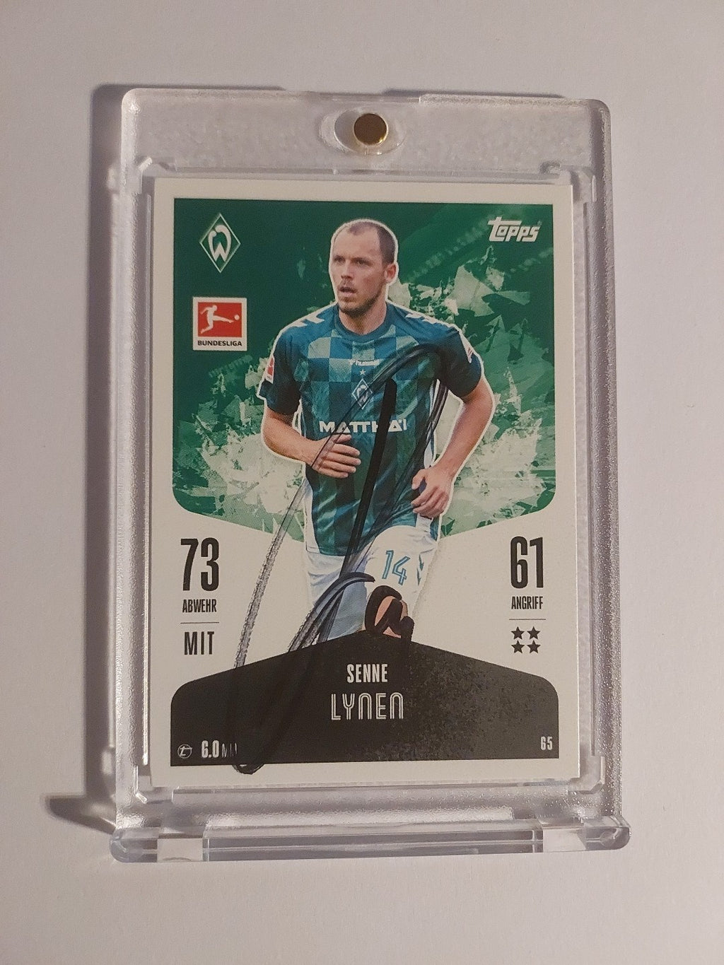 Topps Bundesliga 2024-25 Senne Lynen SV Werder Bremen (On Card Auto) – Bild 1