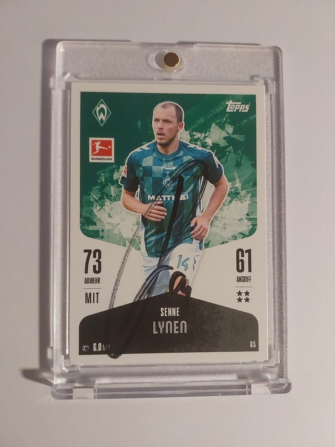 Topps Bundesliga 2024-25 Senne Lynen SV Werder Bremen (On Card Auto) – Bild 1