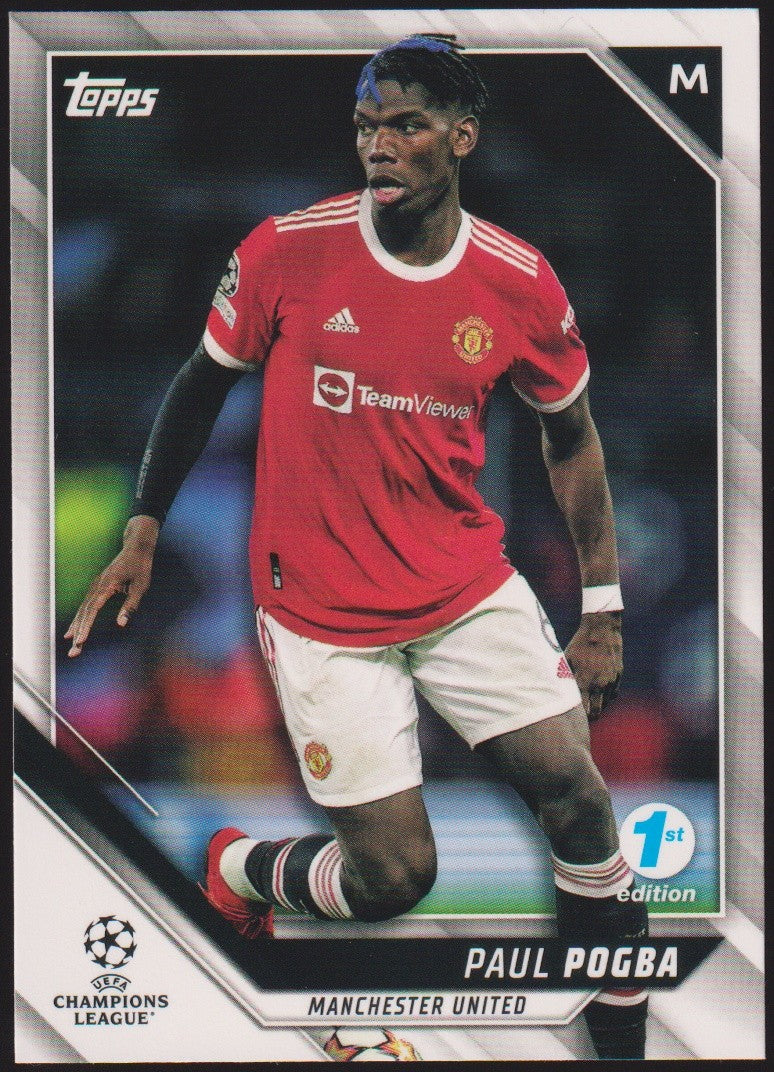 Topps 1st Edition 2022-23 Paul Pogba Manchester United Champions League Parallel – Bild 1