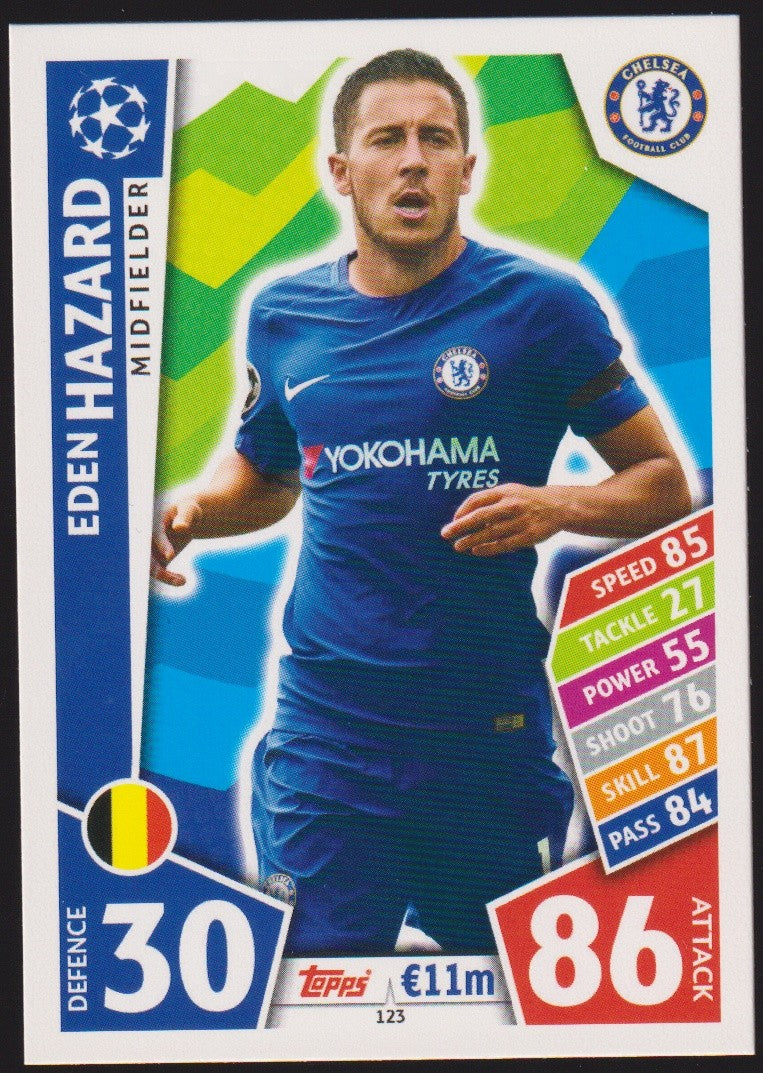 Topps Match Attax Eden Hazard Chelsea FC UEFA Champions League Parallel Rare – Bild 1