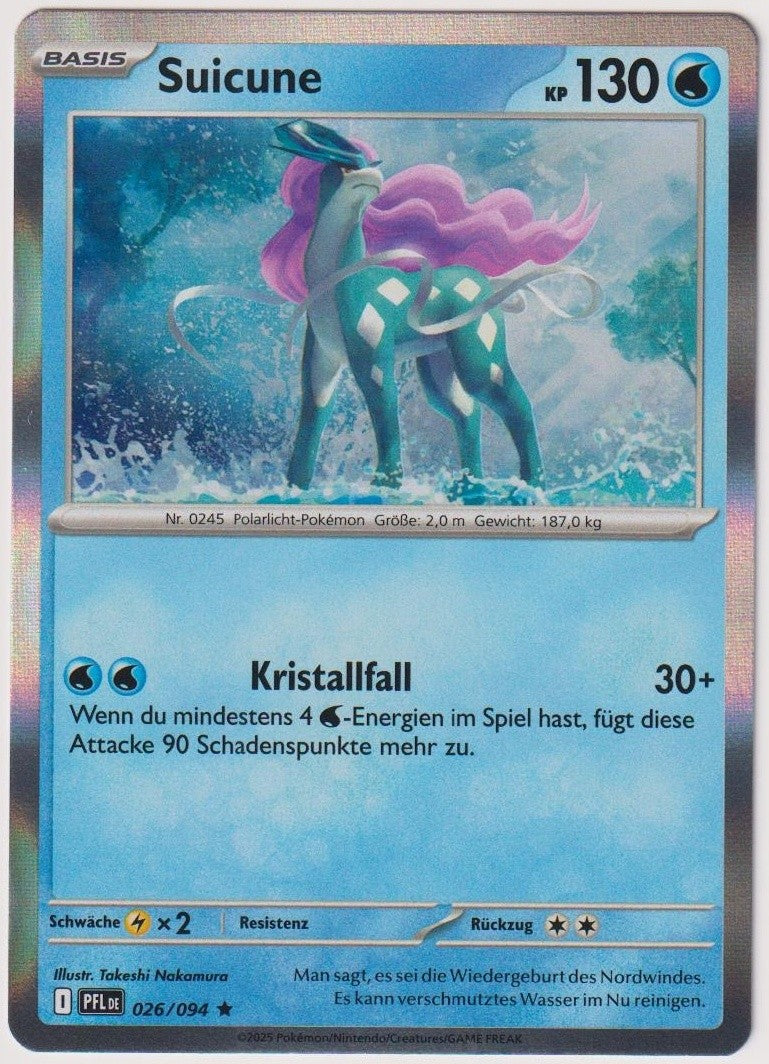 Pokemon TCG Suicune #26/094 Rare (R) Holo Deutsch 2025 – Bild 1