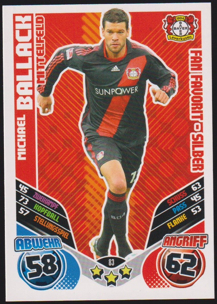 Topps Match Attax Michael Ballack Bayer Leverkusen Vintage Parallel – Bild 1