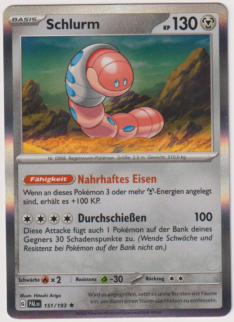 Pokemon TCG Orthworm #151/193 Rare (R) Holo Deutsch 2003 – Bild 1