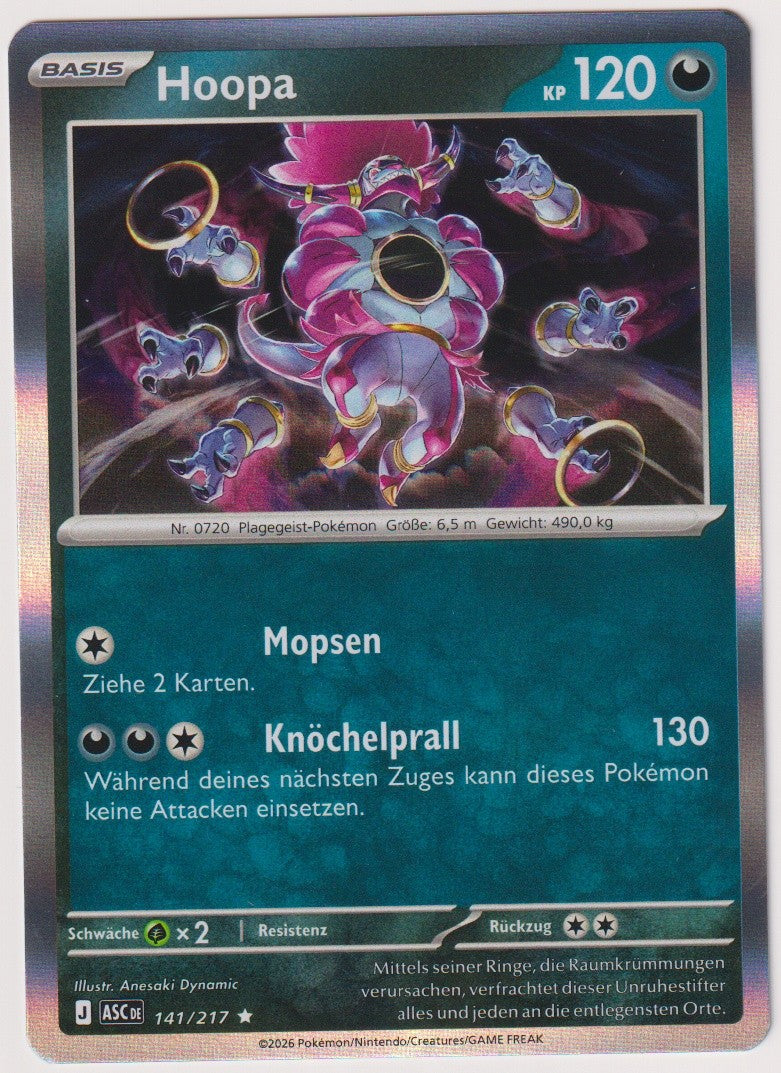 Pokemon TCG Hoopa #141/217 Rare (R) Holo Deutsch 2026 – Bild 1