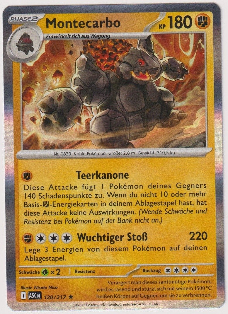 Pokemon TCG Coalossal #120/217 Rare (R) Holo Deutsch 2026 – Bild 1