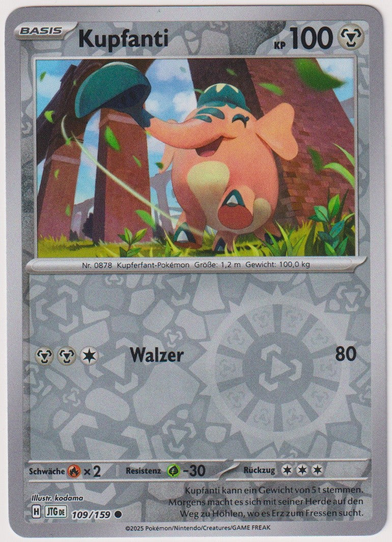 Pokemon TCG Cufant #109/159 Common (C) Reverse Holo Deutsch 2025 – Bild 1