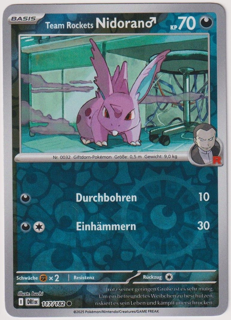 Pokemon TCG Nidorano #117/182 Common (C) Reverse Holo Deutsch 2025 – Bild 1