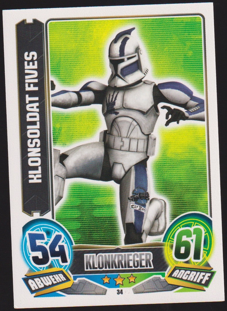 Topps Star Wars 2015 Klonsoldat Fives Republik TCG Rare #34 – Bild 1
