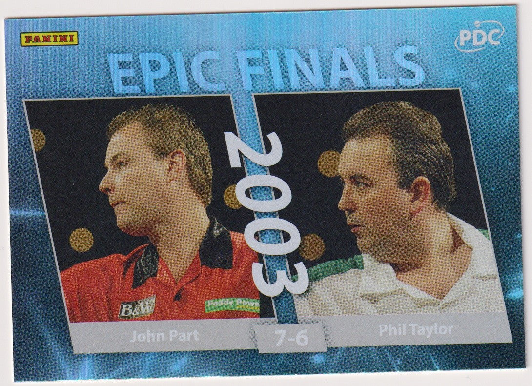 Panini PDC World Championship 2026 John Part & Phil Taylor Refractor Parallel – Bild 1