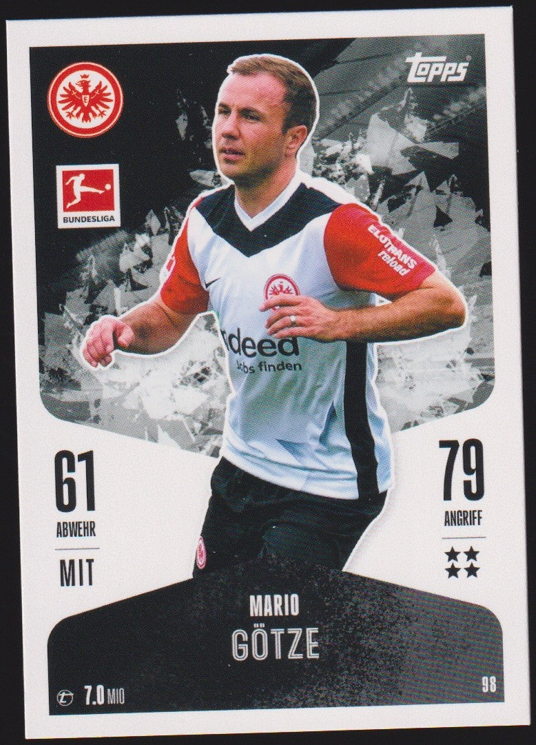 Topps 2024-25 Mario Götze Eintracht Frankfurt Saison 2024/25 Mittelfeld Parallel – Bild 1