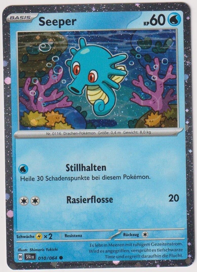 Pokemon TCG Horsea #10/064 Common (C) Cosmos Holo Deutsch 2024 – Bild 1