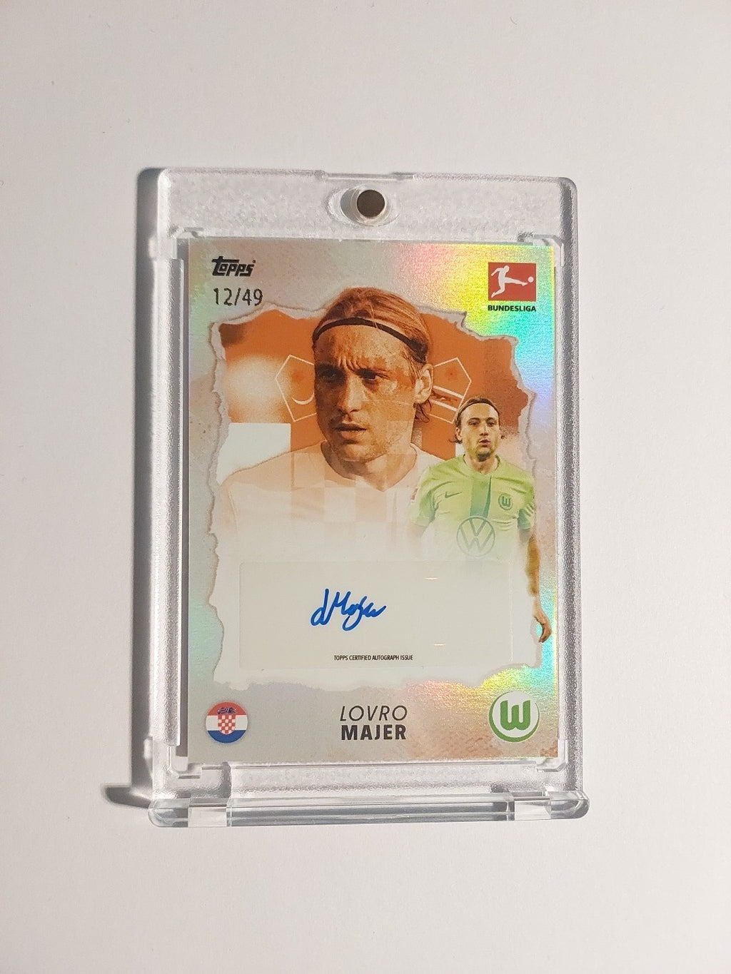 Topps International Stars 2024-25 Lovro Majer Auto Wolfsburg Parallel 12/49 Rare – Bild 1
