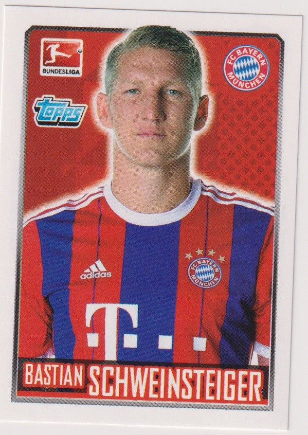 Topps Fußball Bundesliga 2014/2015 Bastian Schweinsteiger FC Bayern München – Bild 1